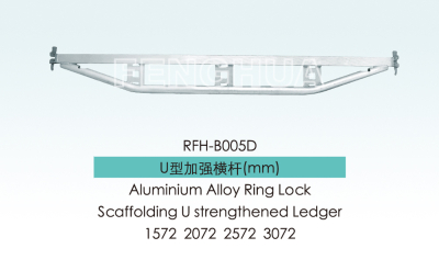 Viga de suporte reforçada em liga de alumínio para andaimes