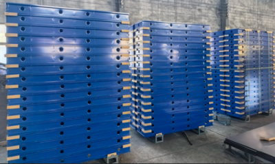 Sistema de escoramento em alumínio com cofragens